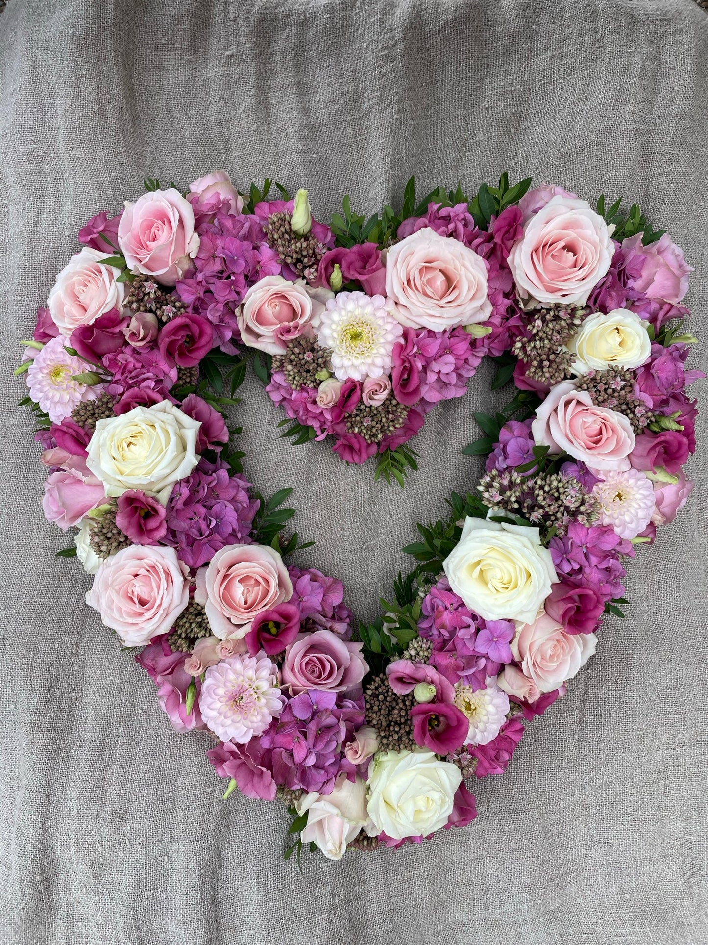 Blomsterhjärta i rosa