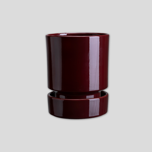 Glaserad kruka Deep Burgundy